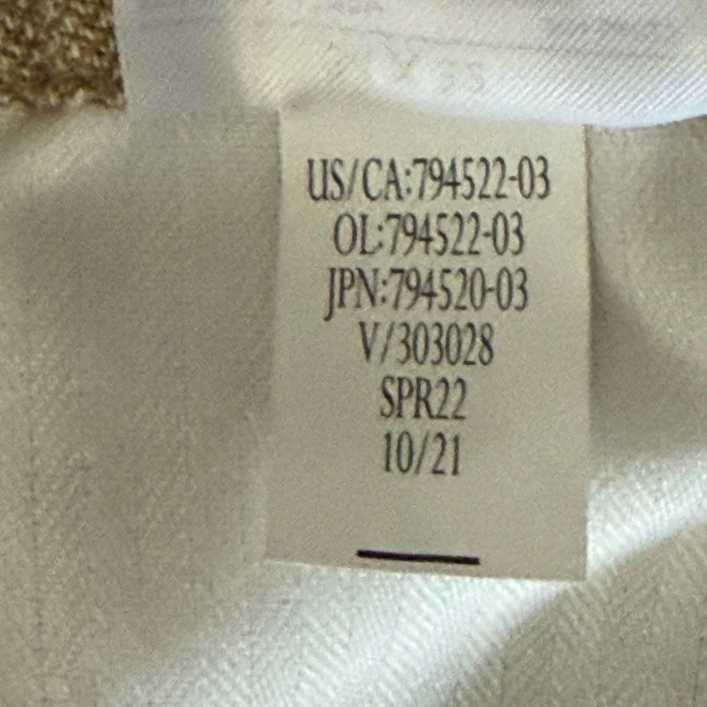 Banana Republic LINEN Blend Mason Athletic Tapered Pant Mens 34x28 Tan Casual